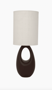 Re-discover Caraf Table Lamp with Natural Shade